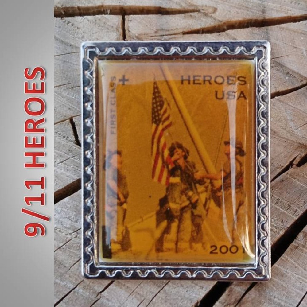 🌞 5/$25 USPS Heroes 9/11 stamp lapel pin